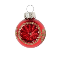 Елочный шар Inge's Christmas 3 см, красный глянцевый