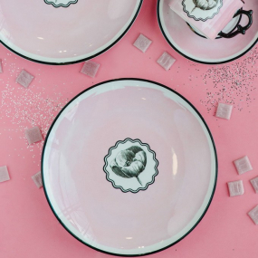 Тарелка салатная Herbariae 23 см, розовая