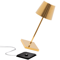 Лампа настольная Zafferano Poldina Pro Mini 30 см, цвет золото