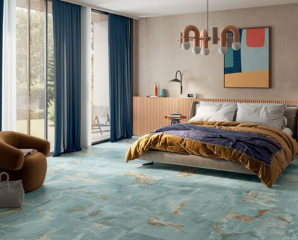 Керамогранит Imola The room 60х120 N, Onyx Aqua Blue Gold, 6,5 мм
