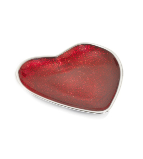 Блюдо "Сердце" 13х13 см, красное