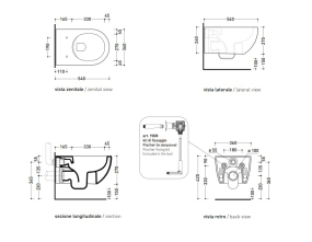 Унитаз подвесной Flaminia App 54х36,  с сиденьем, Fango