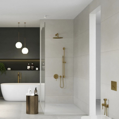 Душевая система Kludi Bozz 7в1, 38736N076, золото брашированное