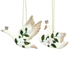 Игрушка на елку "Лебедь" 8х9 см, в ассортименте