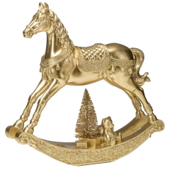 Фигурка "Лошадка- качалка" 30 см, цвет золото