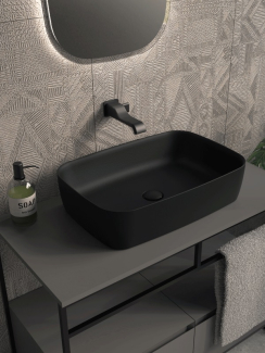 Раковина накладная Flaminia Play 62х42 PY62ANER, черный