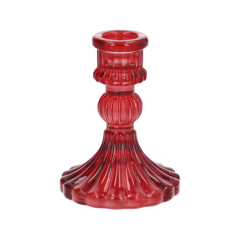 Подсвечник Gisela Graham 10 см, красный