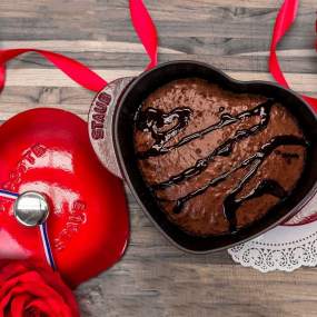 Кокот "Сердце" 20 см, вишневый