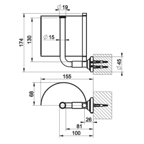 Держатель для туалетной бумаги Gessi Venti20, брашированная латунь PVD