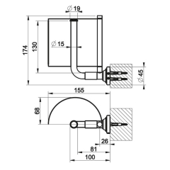 Держатель для туалетной бумаги Gessi Venti20, брашированная латунь PVD
