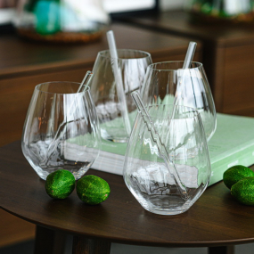 Набор бокалов с трубочками Gin&Tonic 625 мл, 4 шт