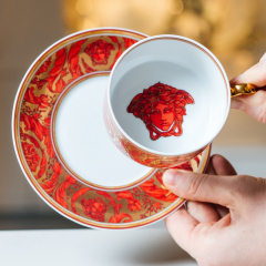 Чашка чайная с блюдцем Versace Medusa Garland 200 мл