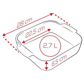 Форма для запекания квадратная Appolia 28х28 см, цвет графит