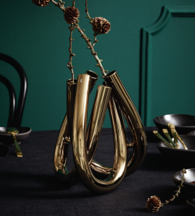 Ваза Triu 22 см, цвет медный