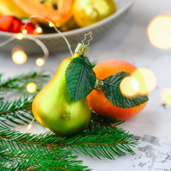 Игрушка на елку "Груша" 8,5 см