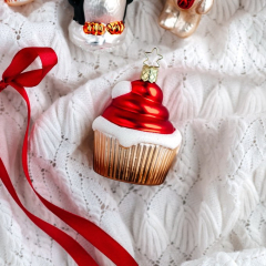 Игрушка на елку "Рождественский кекс" 8 см