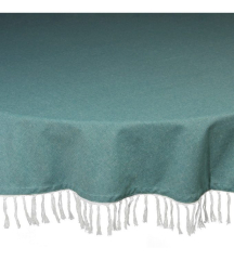Скатерть круглая Textile Chambray Green 170 см