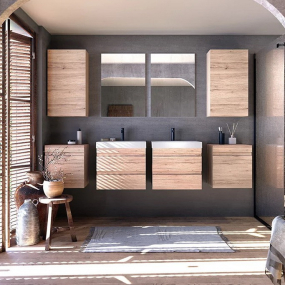 Тумба с раковиной Kolpa-San Naomi OUN 50 NW, 50х40, подвесная, дерево