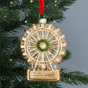 Елочная игрушка "Колесо обозрения London Eye" 8 см