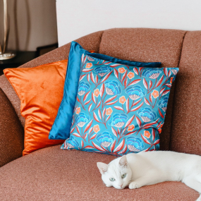 Чехол для подушки декоративной Isadora 40х40 см, цвет сине-зеленый