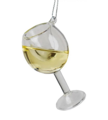 Игрушка на елку "Бокал вина" 7 см