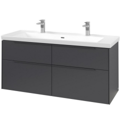 Тумба под раковину Villeroy & Boch Subway 3.0 127x58, Graphite, подвесная