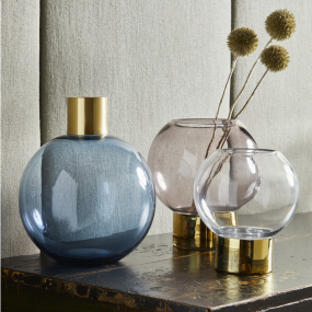 Ваза Glass Design Bubble 21 см, сиреневая