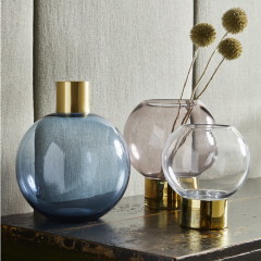 Ваза Glass Design Bubble 21 см, прозрачная