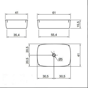 Раковина Antonio Lupi Bloom, 61х41, из Flumood, с клапаном, белый матовый