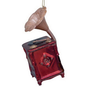 Елочная игрушка "Винтажный граммофон" 12 см