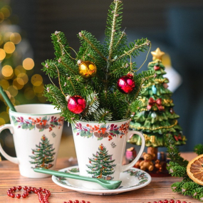 Кружка с ложкой Christmas Tree 400 мл