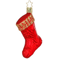Елочная игрушка "Рождественский носок" 10 см