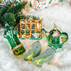 Новогодняя игрушка "Спаржа" 12 см