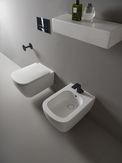 Унитаз подвесной Flaminia Play 52х36, с системой бесшумного слива, белый