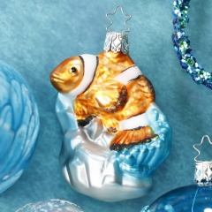 Новогодняя игрушка "Рыба-клоун" 8,5 см