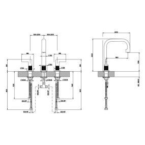 Смеситель для раковины Gessi Inciso 58014.187, состаренная бронза
