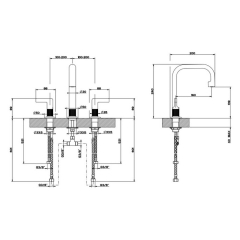 Смеситель для раковины Gessi Inciso 58014.187, состаренная бронза