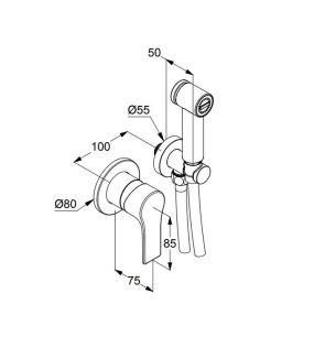 Комплект псевдобиде Kludi Zenta SL 489980565, хром
