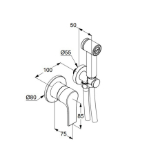 Комплект псевдобиде Kludi Zenta SL 489980565, хром