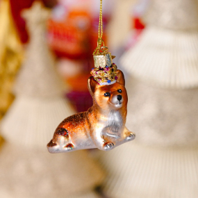 Елочная игрушка "Корги" 6 см