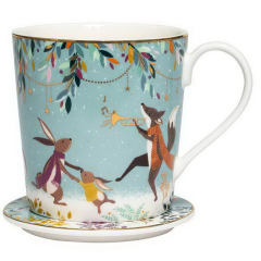 Набор кружек на подставках Sara Miller London Woodland Tales 340 мл, 4 предмета