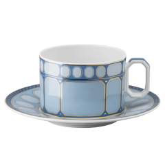 Чашка чайная с блюдцем Signum Azure 260 мл 