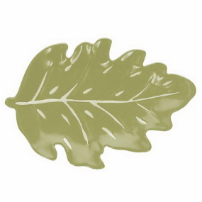 Блюдо-лист Relief Foglie 26х18х3 см, зеленое