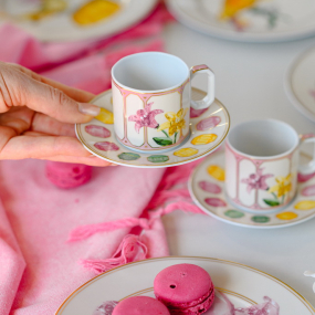 Чашка для эспрессо с блюдцем Swarovski Idyllia 80 мл