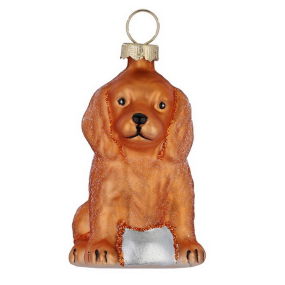 Елочная игрушка "Щенок рыжий" 6 cм