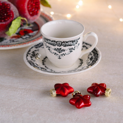 Набор елочных игрушек "Звезды" 4 см, 8 шт, цвет красный