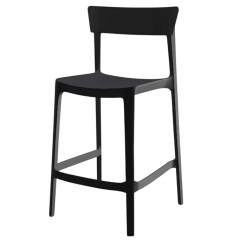 Стул полубарный Calligaris Skin CS1843,  Matt Black