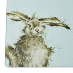 Подставка стеклянная "Заяц" 30х40 см