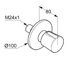 Внешняя часть Kludi Balance 528460575 вентиля, хром