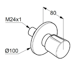 Внешняя часть Kludi Balance 528460575 вентиля, хром